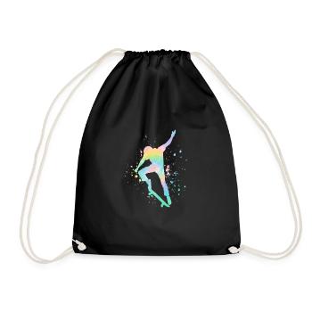 Skateboarding Skateboard Skater Farbklex Brush - Sac de sport léger - noir - Devant