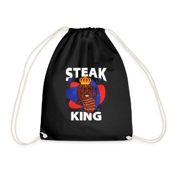 Steak - Drawstring Bag - black - Front
