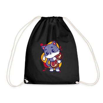 Steak - Drawstring Bag - black - Front