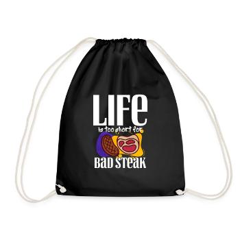Steak - Drawstring Bag - black - Front