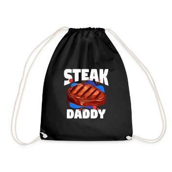 Steak - Drawstring Bag - black - Front