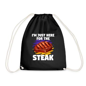Steak - Drawstring Bag - black - Front