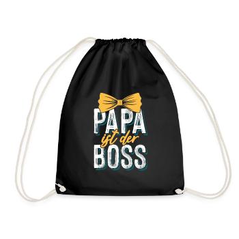 Papa chef - Turnbeutel - Schwarz - Vorne