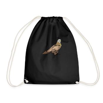 Red kite I bird of prey pickling motif for falconer - Drawstring Bag - black - Front