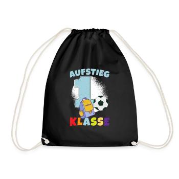 Schulranzen Schultüte Schulstart Schulkind 2023 - Turnbeutel - Schwarz - Vorne