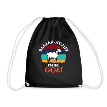 Baaaah-Sically Je suis la chèvre drôle de dicton - Sac de sport léger - noir - Devant