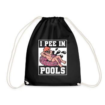 Lustig, Ich Pinkle In Pools Schwimmen Humor - Turnbeutel - Schwarz - Vorne