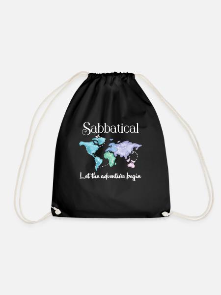 Sabbatical Geschenkidee, Geschenk für Sabbatical - Turnbeutel - Schwarz