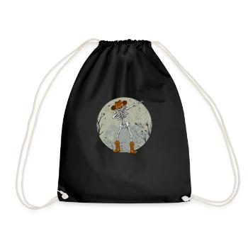 Dabbing Skeleton Cowboy Hat Drôle Halloween Dab - Sac de sport léger - noir - Devant
