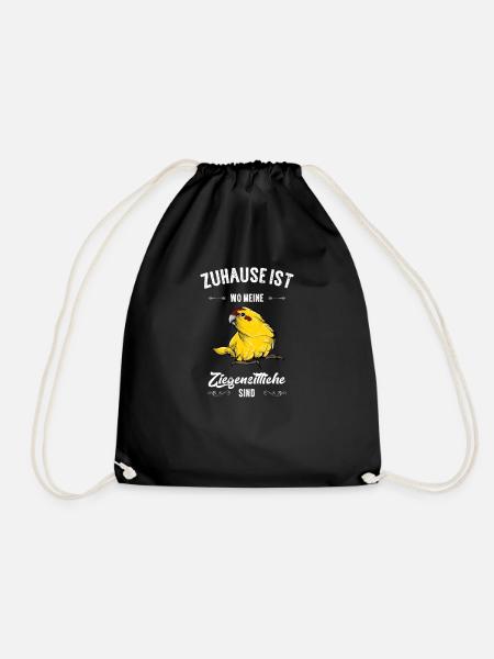 Ziegensittich I Laufsittich Motiv für Vogel Halter - Turnbeutel - Schwarz
