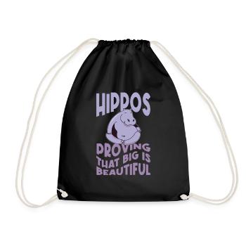Les hippopotames prouvent que grand, c’est beau - Sac de sport léger - noir - Devant