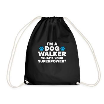 Dog Sitter Gift, Professional Dog Sitter - Drawstring Bag - black - Front