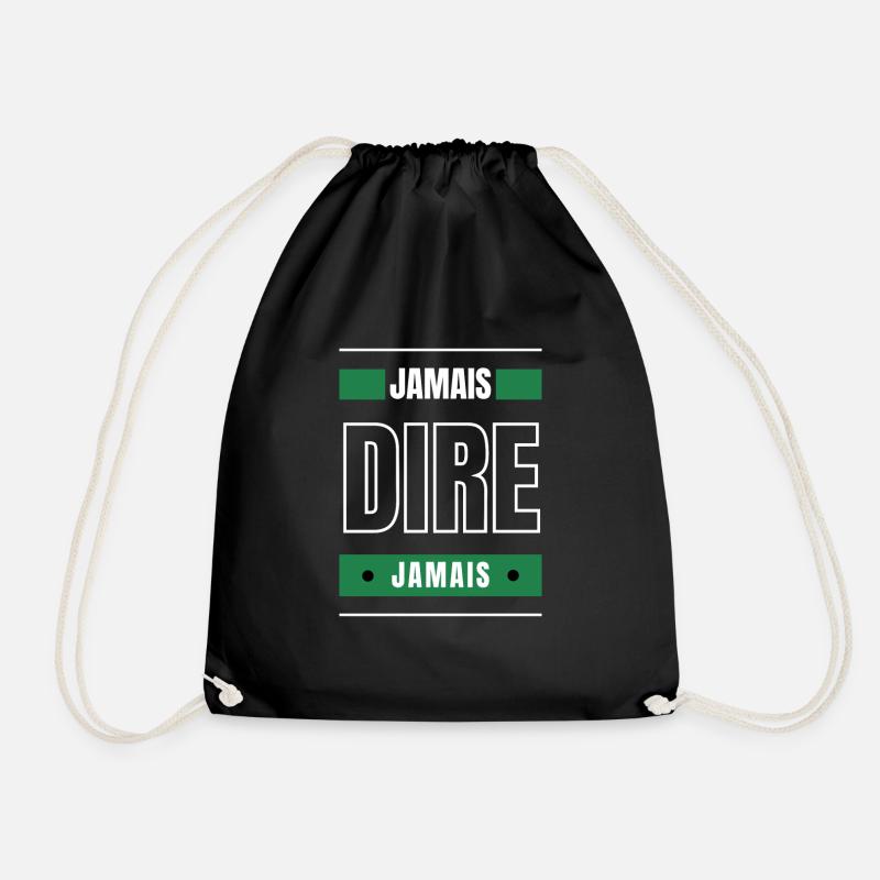 NEVER SAY NEVER - Drawstring Bag - black