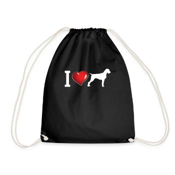 Dogs German Wirehaired Dog Owners - Drawstring Bag - black - Front