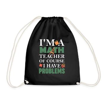 Professeur de mathématiques Bien sûr, j’ai des problèmes - Sac de sport léger - noir - Devant