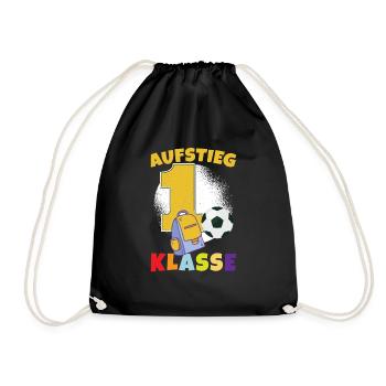 Aufstieg 1. Klasse - Turnbeutel - Schwarz - Vorne