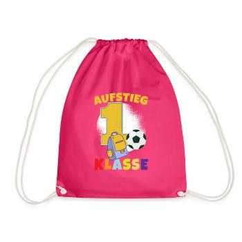 Aufstieg 1. Klasse - Turnbeutel - Fuchsia - Vorne