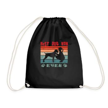 Dogs German Wirehaired Dog Owners - Drawstring Bag - black - Front