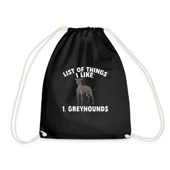 Italian Greyhound Greyhound Dogs - Drawstring Bag - black - Front