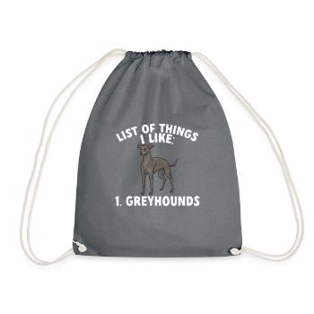 Italian Greyhound Greyhound Dogs - Drawstring Bag - grey - Front