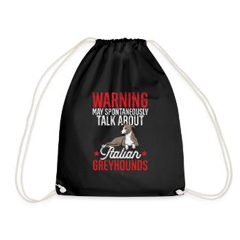 Italian Greyhound Greyhound Dogs - Drawstring Bag - black - Front