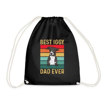 Italian Greyhound Greyhound Dogs - Drawstring Bag - black - Front