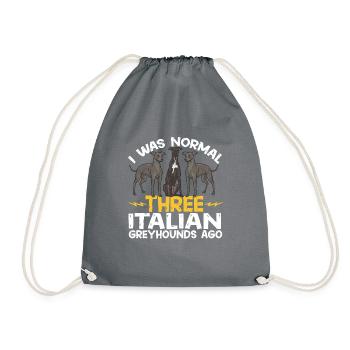 Italian Greyhound Greyhound Dogs - Drawstring Bag - grey - Front