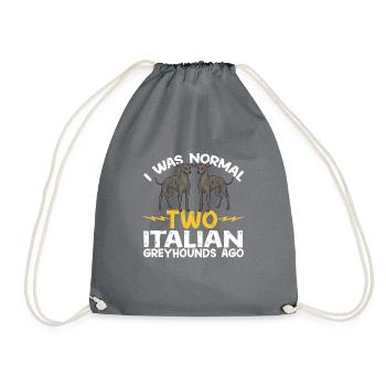 Italian Greyhound Greyhound Dogs - Drawstring Bag - grey - Front