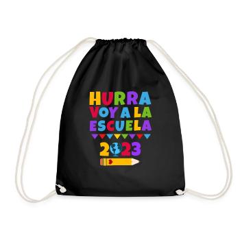 Hurra ich komme in die Schule Erstklässler - Turnbeutel - Schwarz - Vorne