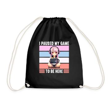 Gaming Console PC Gamer Girl Gamer Girl - Drawstring Bag - black - Front