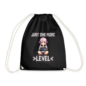 Gaming Konsole PC Zockerin Mädchen Gamer Girl - Turnbeutel - Schwarz - Vorne