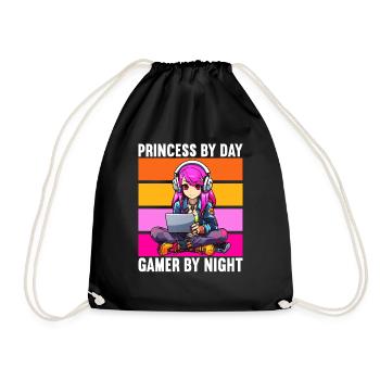 Gaming Console PC Gamer Girl Gamer Girl - Drawstring Bag - black - Front