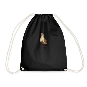 Partridge I Chicken Birds Small Game Motif for Hunters - Drawstring Bag - black - Front