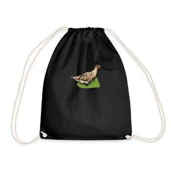 Partridge I Chicken Birds Small Game Motif for Hunters - Drawstring Bag - black - Front