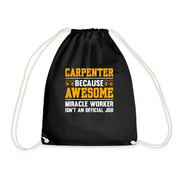 Charpentier parce que génial - Sac de sport léger - noir - Devant