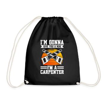 Je vais te faire un câlin Je suis un charpentier - Sac de sport léger - noir - Devant