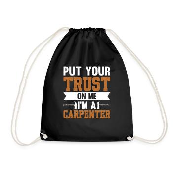 Fais confiance à moi Je suis un charpentier - Sac de sport léger - noir - Devant