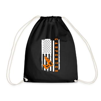 Drapeau charpentier États-Unis Charpentier - Sac de sport léger - noir - Devant