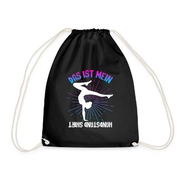 Das Ist Mein Handstand Shirt Trainer Sportverein T - Turnbeutel - Schwarz - Vorne