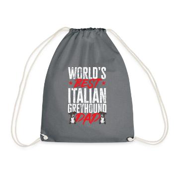 Italian Greyhound Greyhound Dogs - Drawstring Bag - grey - Front