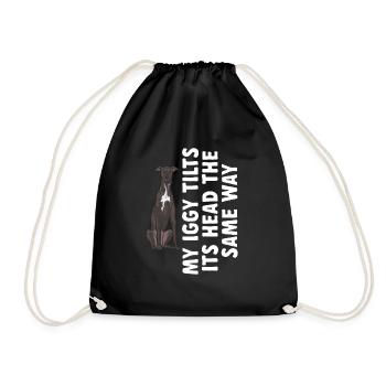 Italian Greyhound Greyhound Dogs - Drawstring Bag - black - Front