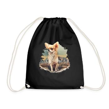 Chihuahua | Welpe Mama Lustiger Hund Niedlich - Turnbeutel - Schwarz - Vorne
