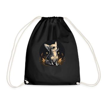 Chihuahua | Puppy Mom Funny Dog Cute Beautiful - Drawstring Bag - black - Front