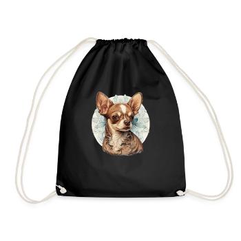 Chihuahua | Welpe Mama Lustiger Hund Niedlich - Turnbeutel - Schwarz - Vorne