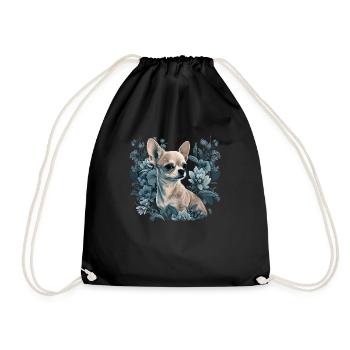 Chihuahua | Puppy Mom Funny Dog Cute Beautiful - Drawstring Bag - black - Front