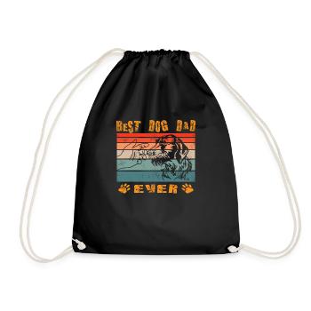 Dogs German Wirehaired Dog Owners - Drawstring Bag - black - Front
