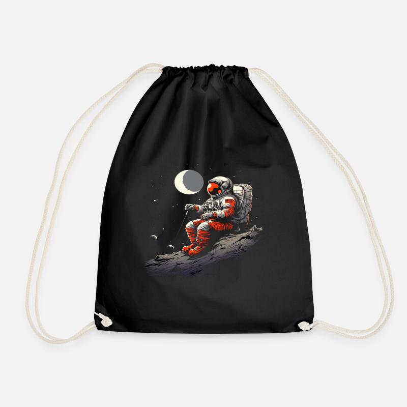 Astronaute sur la lune - Sac de sport léger - noir