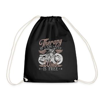 Bike Rider Motorcycle - Drawstring Bag - black - Front