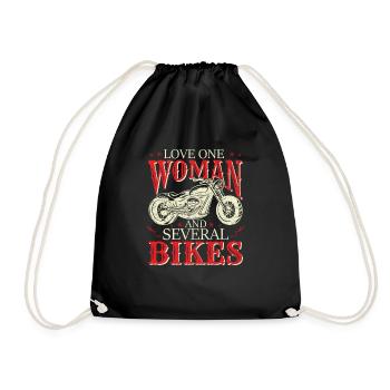 Love Several Bikes - Drawstring Bag - black - Front