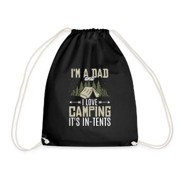 Ich bin Vater und ich liebe Camping - Turnbeutel - Schwarz - Vorne
